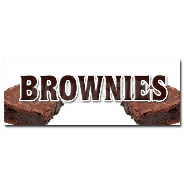 Signmission BROWNIES DECAL sticker bakery chewy warm homemade best chocolate blondies, D-48 Brownies D-48 Brownies - main